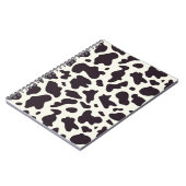 白黒カウパターンプリント手帳 ノートブック (左側)