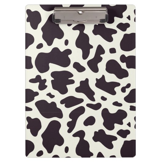 白黒カウパターンプリント クリップボード (正面)