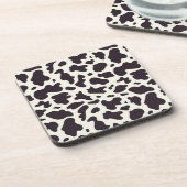 白黒カウパターンプリント コースター (左側)