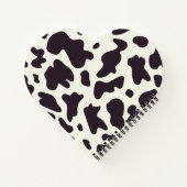 白黒カウパターンプリント ノートブック (裏面)