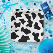 白黒カウプリントファームバーンバースデーパーティー ペーパープレート (パーティー)