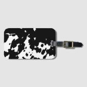 白黒カウボーイプリント ラゲッジタグ (正面横)