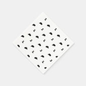 白黒カウボーイモダンロデオパターン スタンダードカクテルナプキン (角)