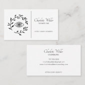 白黒カウンセラーの目玉 名刺 (正面/裏面)