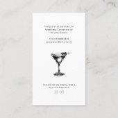 白黒カクテルバーテンダープロフェッショナル 名刺 (裏面)