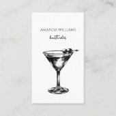 白黒カクテルバーテンダープロフェッショナル 名刺 (正面)