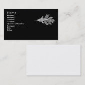 白黒カシの葉カード 名刺 (正面/裏面)