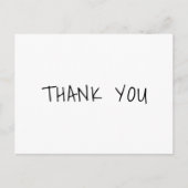 白黒カジュアル手書きビジネスありがとうございます ポストカード (正面)