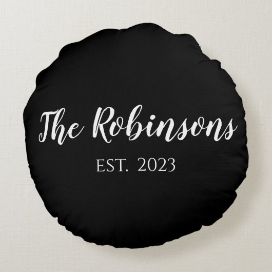 白黒カスタムのヒマワリストライプ枕 ラウンドクッション (裏面)