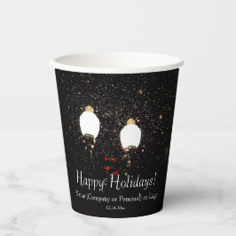 白黒カスタムウィンターホリデーズ金ゴールドスノーパーティー 紙コップ