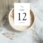 白黒カスタムウェディングテーブル番号カード テーブルナンバー