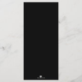 白黒カスタムウェディングディナーメニューカード メニュー (裏面)