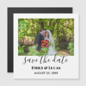 白黒カスタムウェディングフォトシンプルエレガント (正面/裏面)