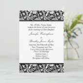 白黒カスタムウェディング招待状 招待状 (スタンド正面)