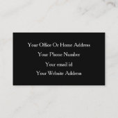 白黒カスタムカラー文字写真あなたのロクールゴ 名刺 (裏面)