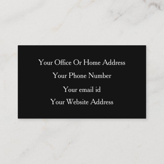 白黒カスタムカラー文字写真あなたのロクールゴ 名刺 (裏面)