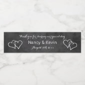 白黒カスタムシャルボードウェディングパーティーの好意 ペットボトルラベル (シングルラベル)