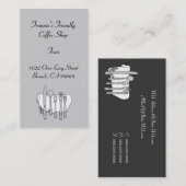 白黒カスタムシルバーウェア名刺 名刺 (正面/裏面)