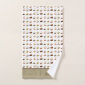 白黒カスタムタンフライ釣りフライ沿岸B バスタオルセット (ハンドタオル)