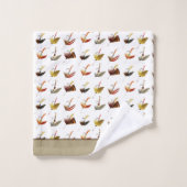 白黒カスタムタンフライ釣りフライ沿岸B バスタオルセット (ウォッシュタオル)