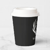 白黒カスタムディアアントラー付きモノグラム 紙コップ (右)