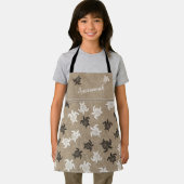 白黒カスタムトライバルアートタートルズパターン エプロン (インサイチュ)