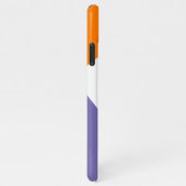 白黒カスタムパープルブライトオレンジアモダンート iPhoneケース (右側)