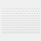 白黒カスタムビジネスロゴ繰り返し ラッピングペーパーシート (正面)