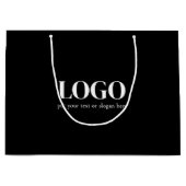 白黒カスタムビジネス ラージペーパーバッグ (正面)