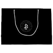 白黒カスタムビジネス ラージペーパーバッグ (裏面)