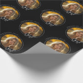 白黒カスタムフォトグラモダンード卒業 ラッピングペーパー (角)