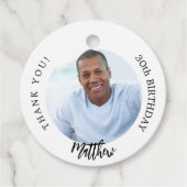 白黒カスタムフォトマン男の誕生日 フェイバータグ (正面)