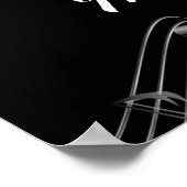 白黒カスタムフォト音楽の誕生日へようこそ ポスター (角)