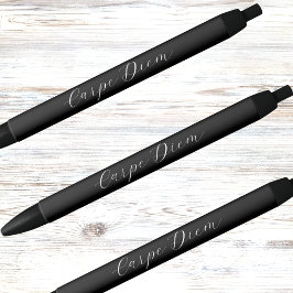 白黒カスタムモットスローガン 黒ボールペン