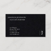 白黒カスタムモノグラム 名刺 (裏面)