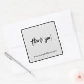 白黒カスタム事業「ありがとう」 スクエアシール (封筒)