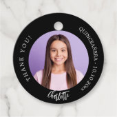 白黒カスタム写真感謝していユーキンセアニェラ フェイバータグ (正面)