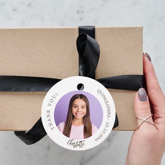 白黒カスタム写真感謝していユーキンセアニェラ フェイバータグ