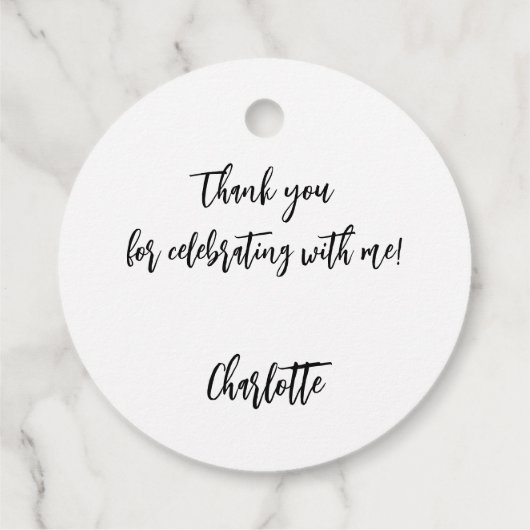 白黒カスタム写真感謝していユーキンセアニェラ フェイバータグ (裏面)