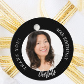 白黒カスタム写真感謝していユー誕生日 フェイバータグ