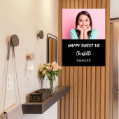 白黒カスタム写真Sweet 16パーティーへようこそ ポスター
