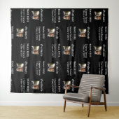 白黒カスタム卒業パーティー写真の背景 タペストリー (インサイチュ(横))