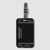 白黒カスタム卒業 ラゲッジタグ (正面縦)