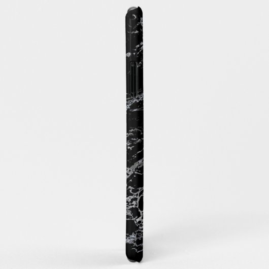 白黒カスタム大理石の石のストライプパターン Case-Mate iPhoneケース (裏面/右)