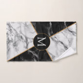 白黒カスタム大理石 バスタオルセット (ハンドタオル)