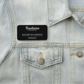 白黒カスタム従業員ロゴ 名札 (インサイチュ)