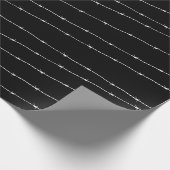 白黒カッコいいの有床線模様 ラッピングペーパー (角)