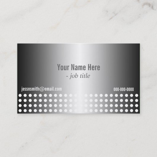 白黒カッコいいプロフモダンィカルカード 名刺 (正面)