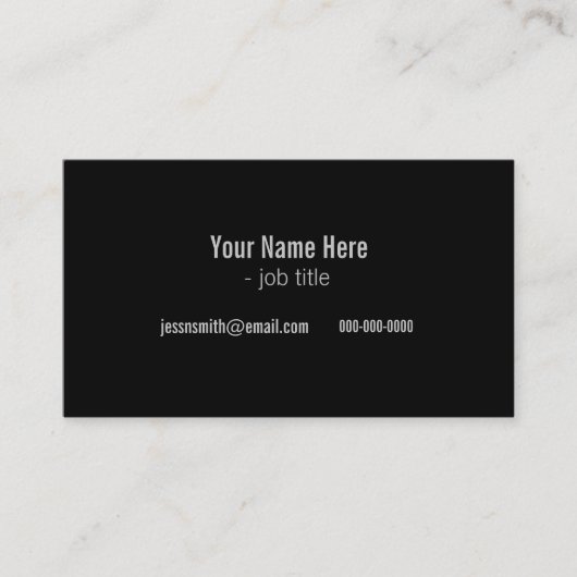 白黒カッコいいプロフモダンィカルカード 名刺 (正面)