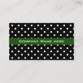 白黒カッコいい水玉模様グリーンビジネスca 名刺